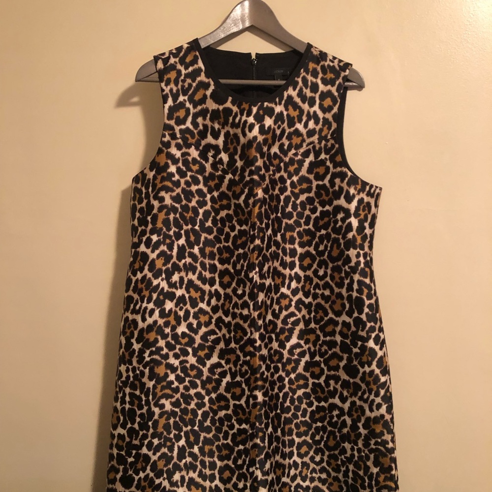 J. Crew Leopard Print Dress - Black and Brown